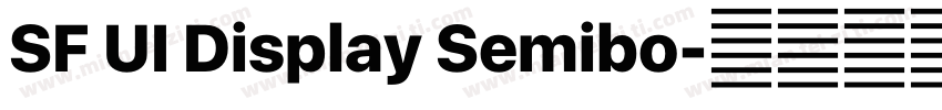 SF UI Display Semibo字体转换